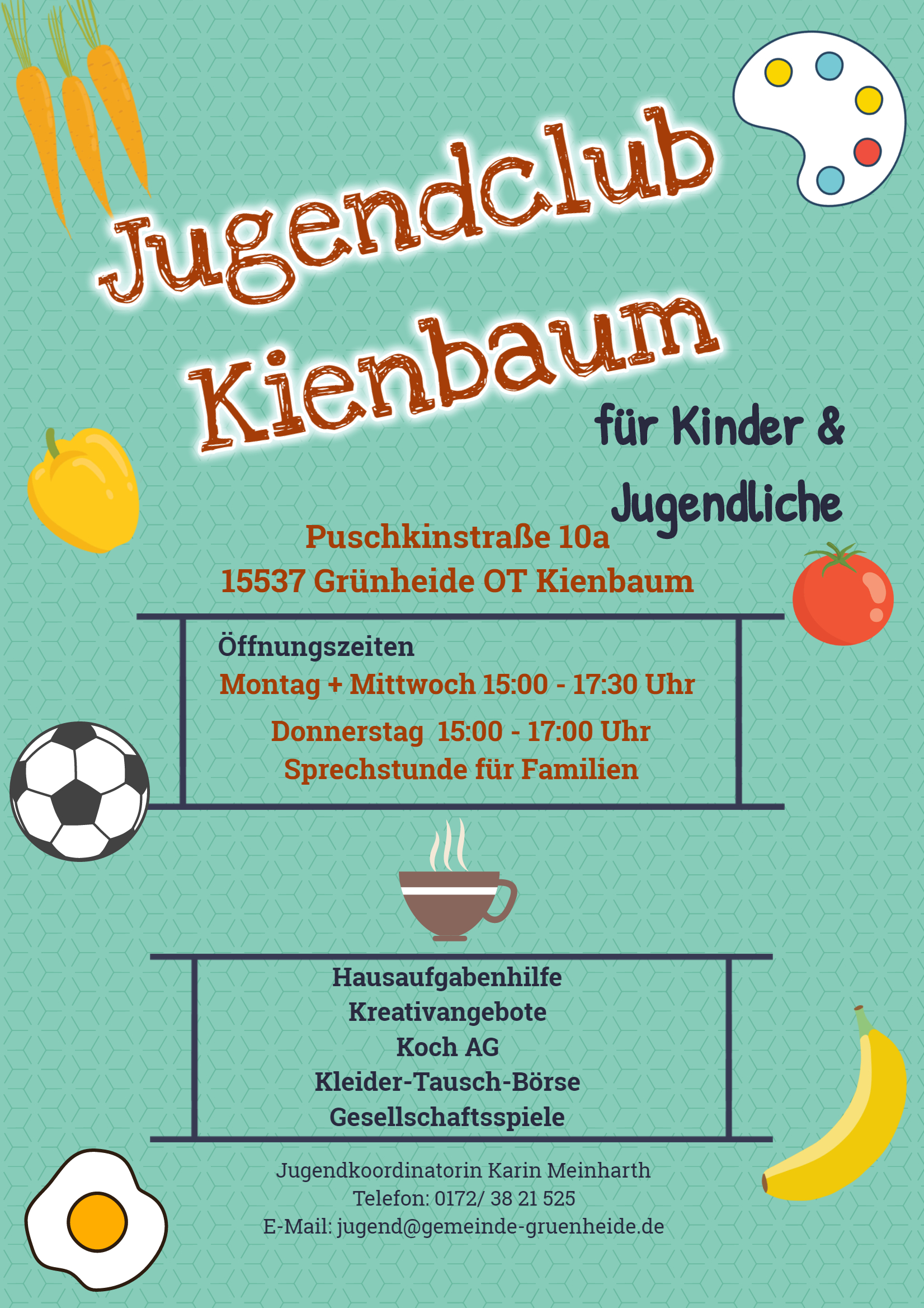 Flyer des Jugendclubs Kienbaum