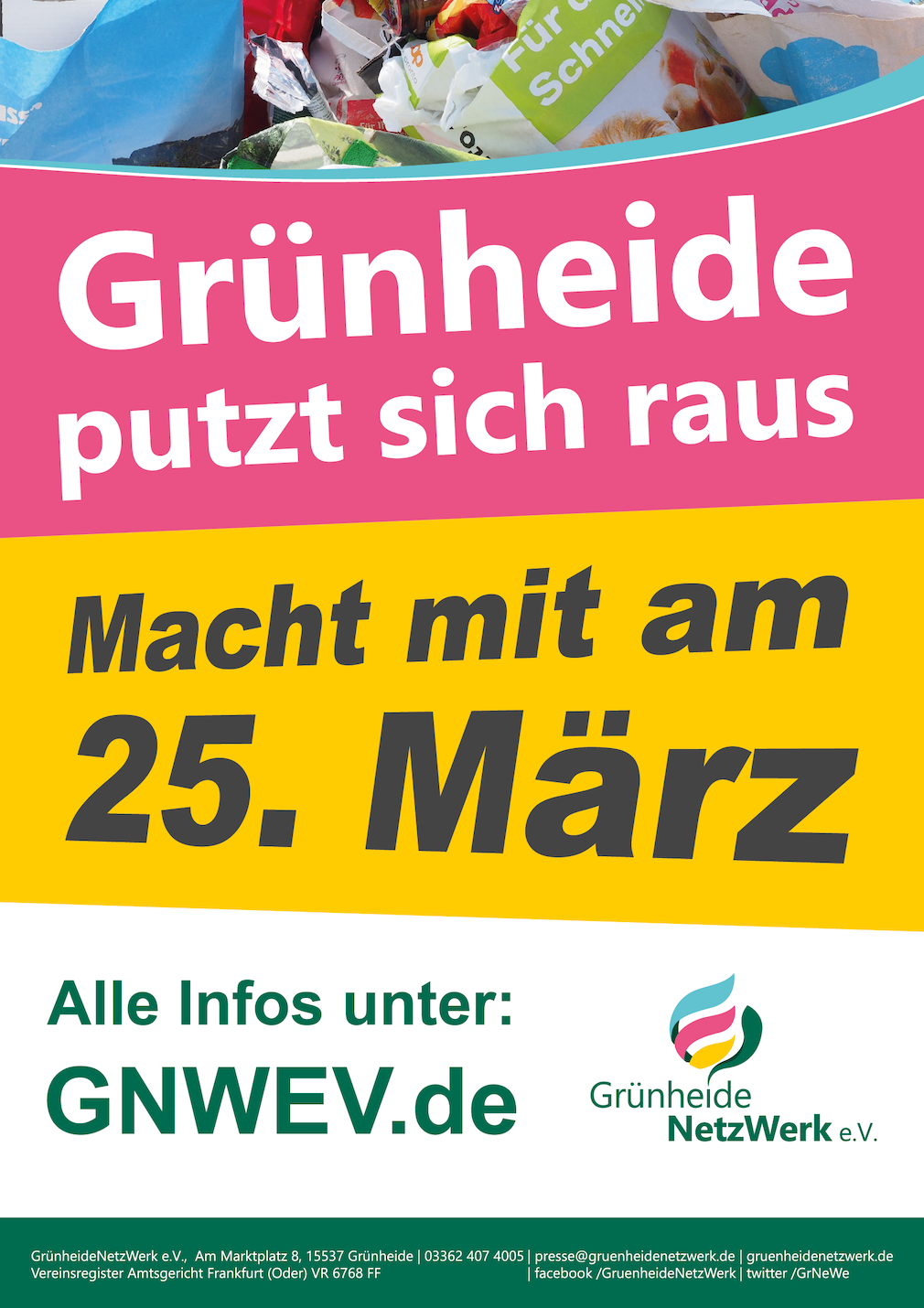 Plakat Grünheider Frühjahrsputz 2023